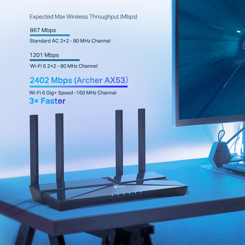 Router TP-Link Archer AX53 AX3000 Dual-Band WiFi 6 Mesh Gigabit 4